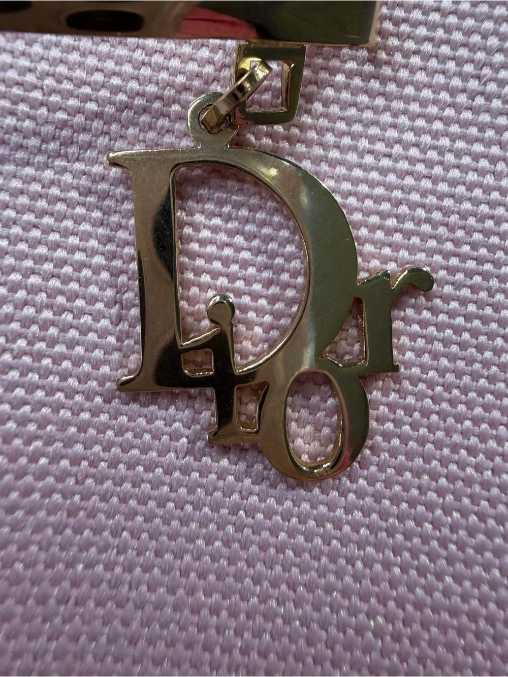Christian Dior Gold-Tone Dior Logi Charm Hair Barrette